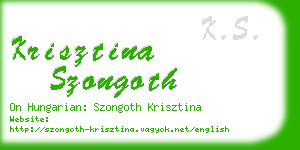 krisztina szongoth business card